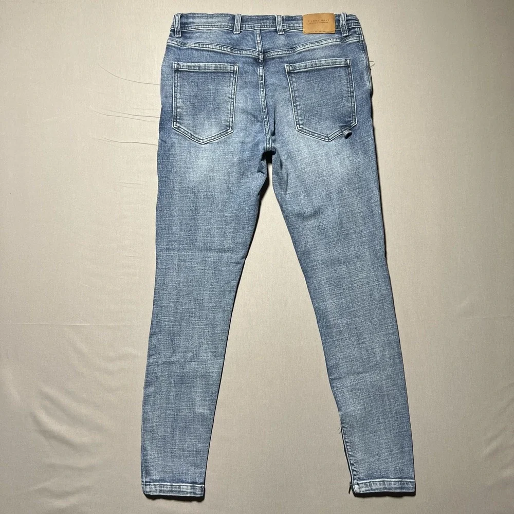 I Love Ugly Zespy‎ Jeans Mens Medium Tapered Slim Fit Ankle Zip Streetwear Pants